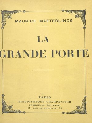cover image of La grande porte